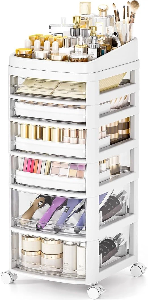 Rolling Cart with 6 Drawers