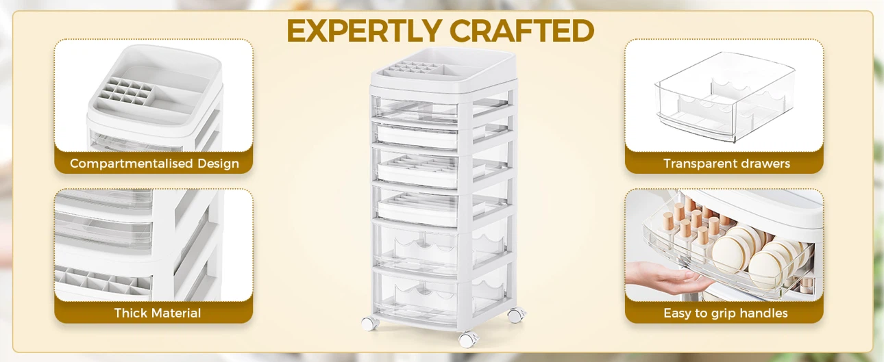 Rolling Cart with 6 Drawers - photo 2