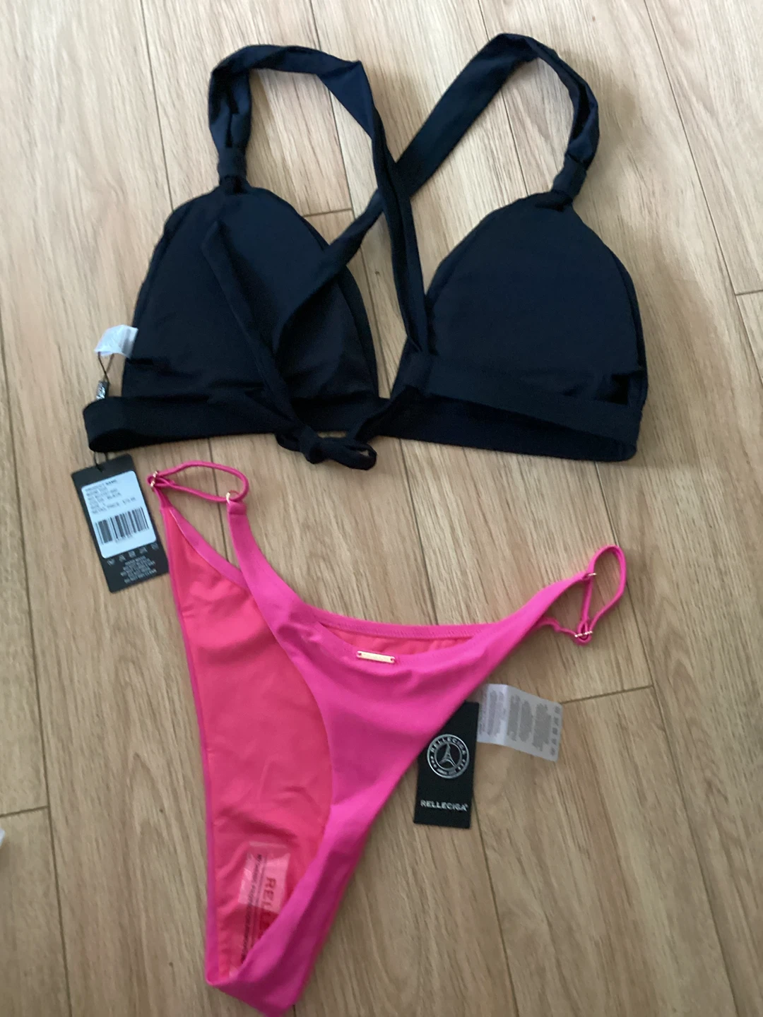 New L Bikini Set - Black & Hot Pink - photo 3