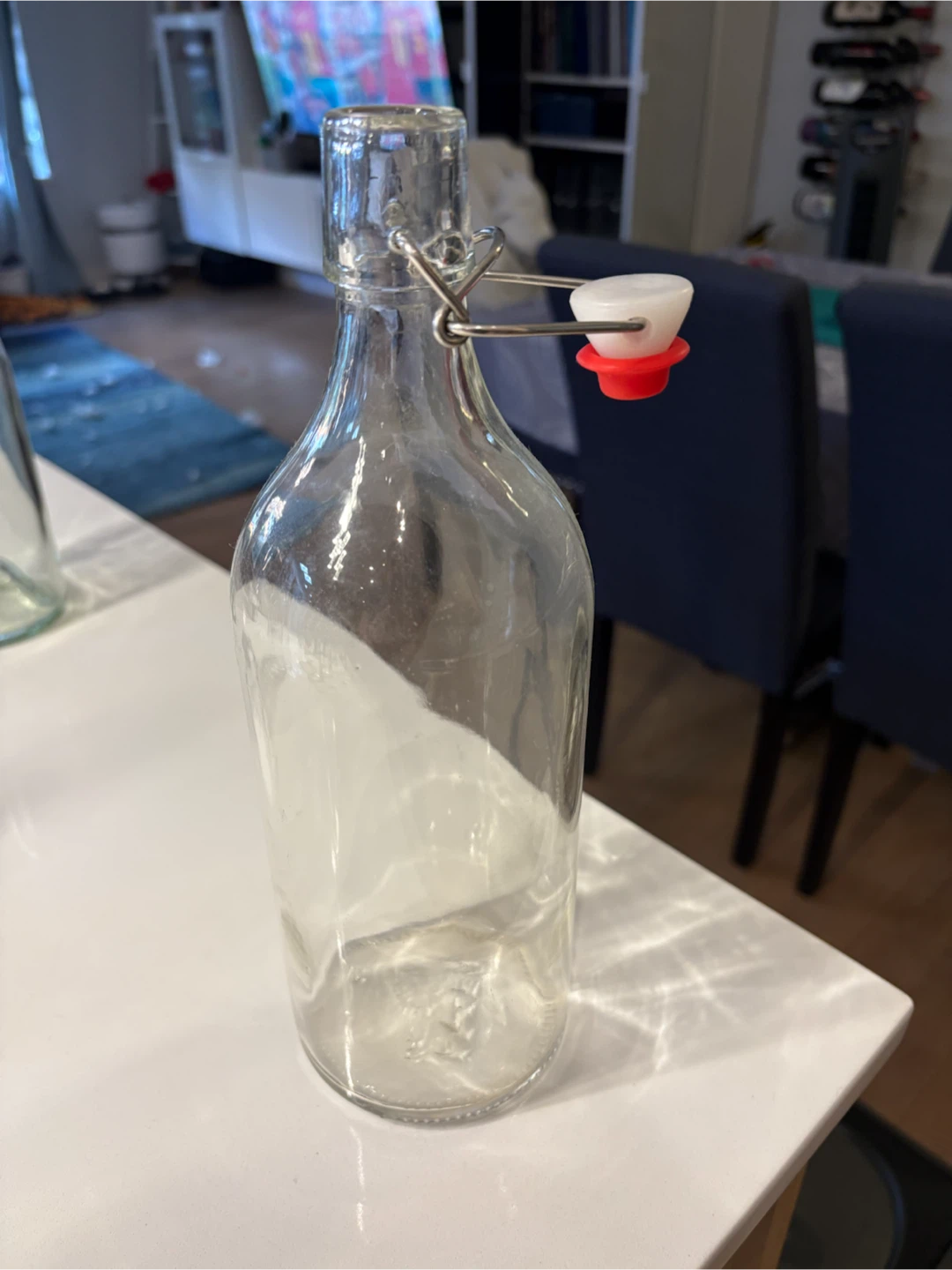 IKEA KORKEN Bottle with Stopper, Clear Glass, 1 L - photo 2