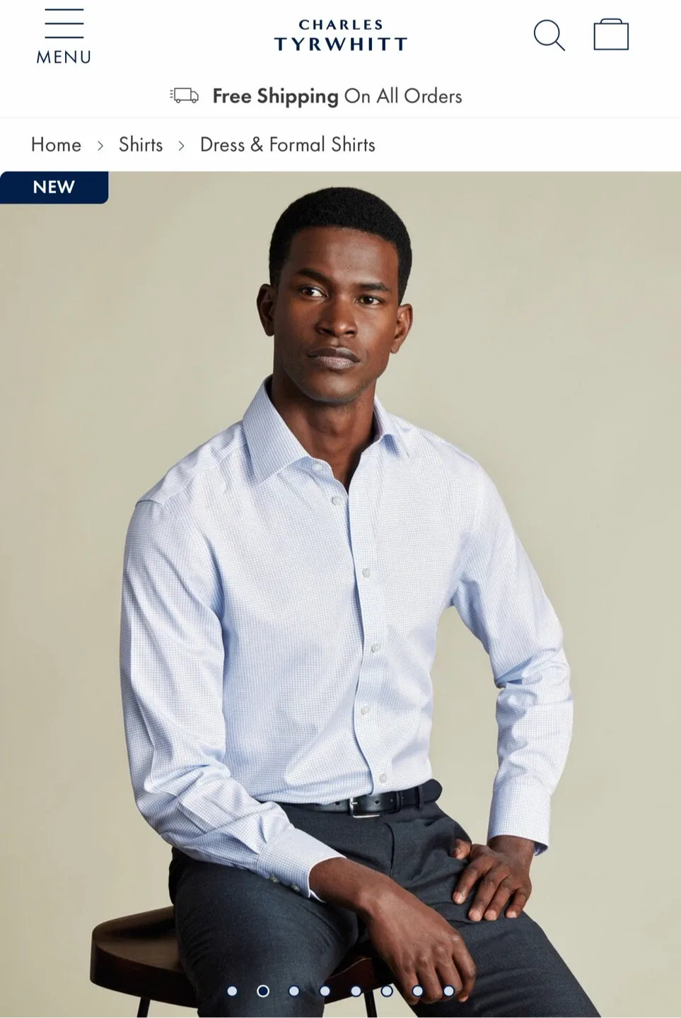 Charles Tyrwhitt Super Slim Fit Dress Shirt 16/33in