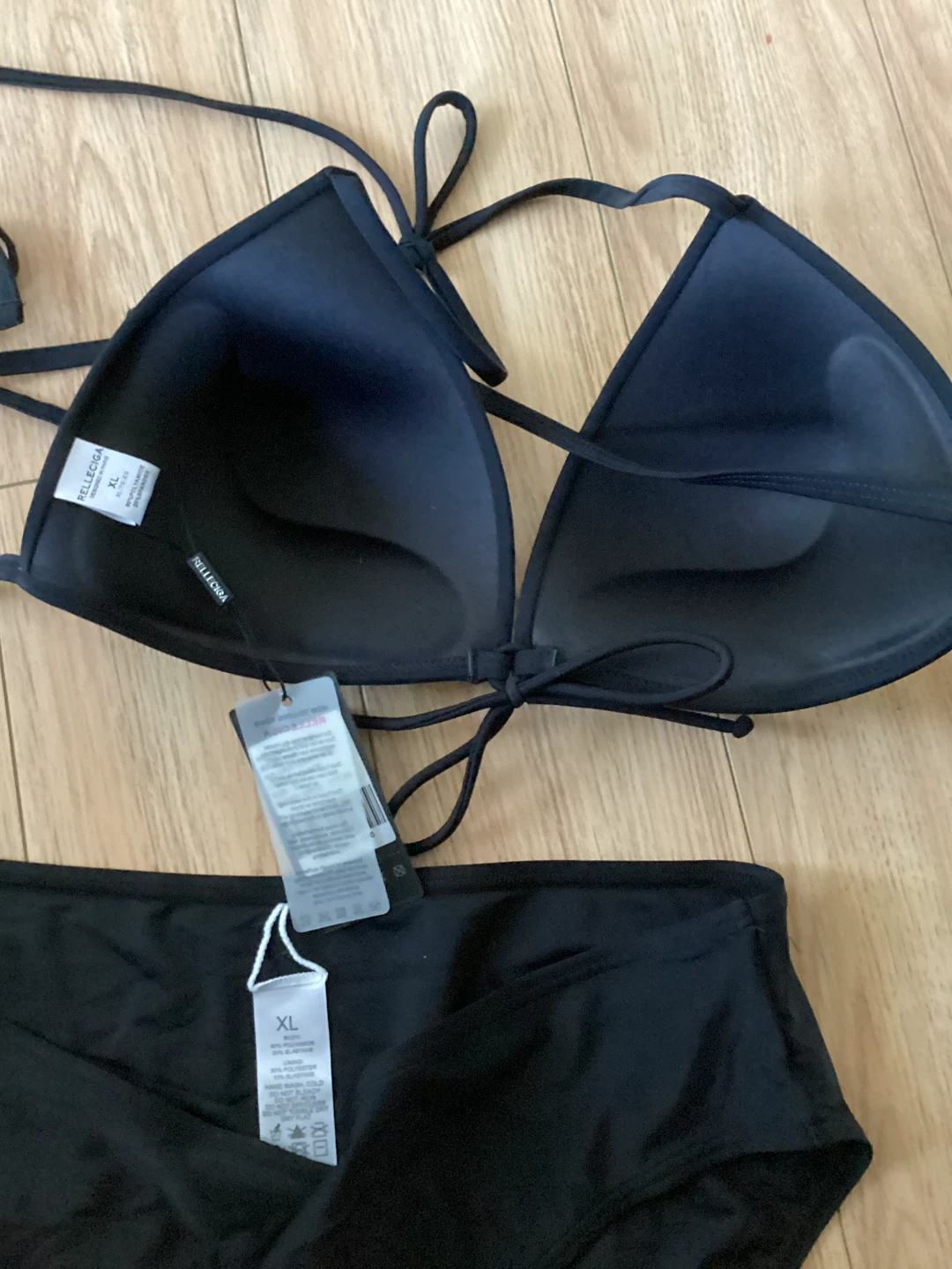 RELLECIGA Black Push-up Triangle Bikini Set - XL - photo 3
