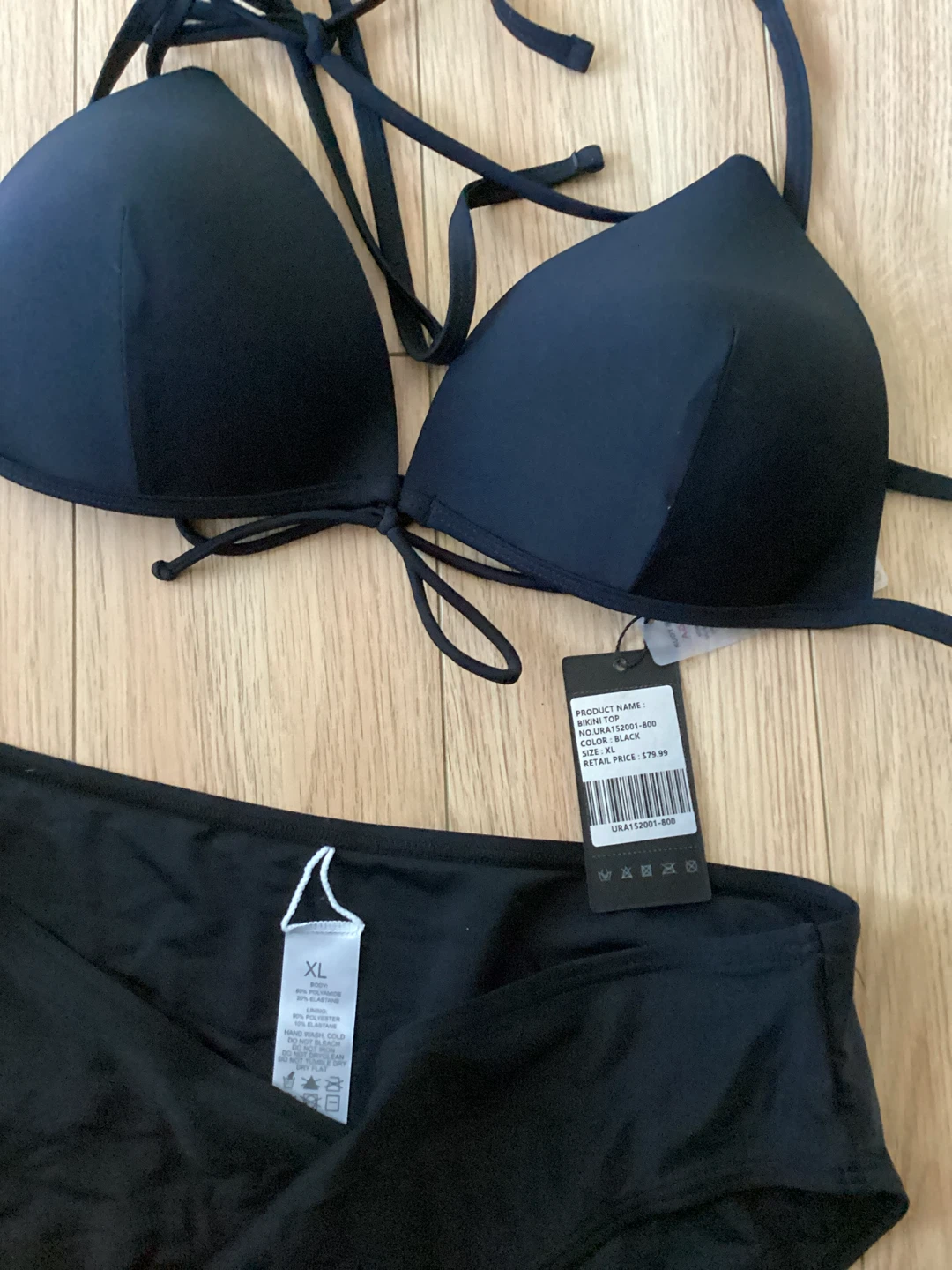 RELLECIGA Black Push-up Triangle Bikini Set - XL - photo 2