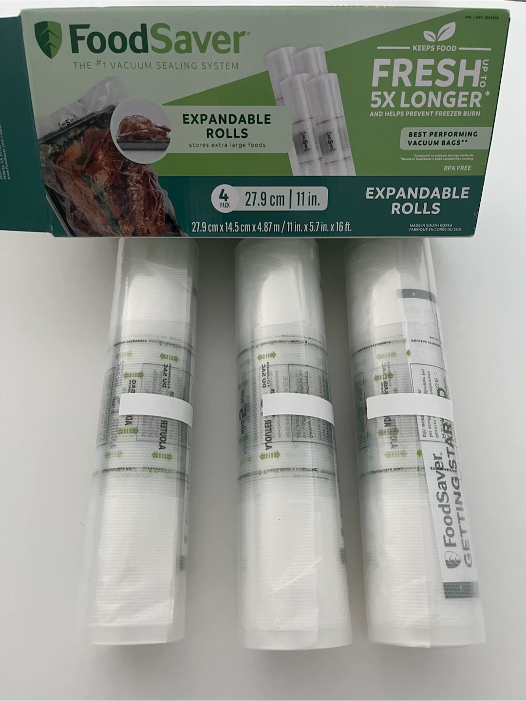 New FoodSaver Expandable Vacuum Sealer Rolls