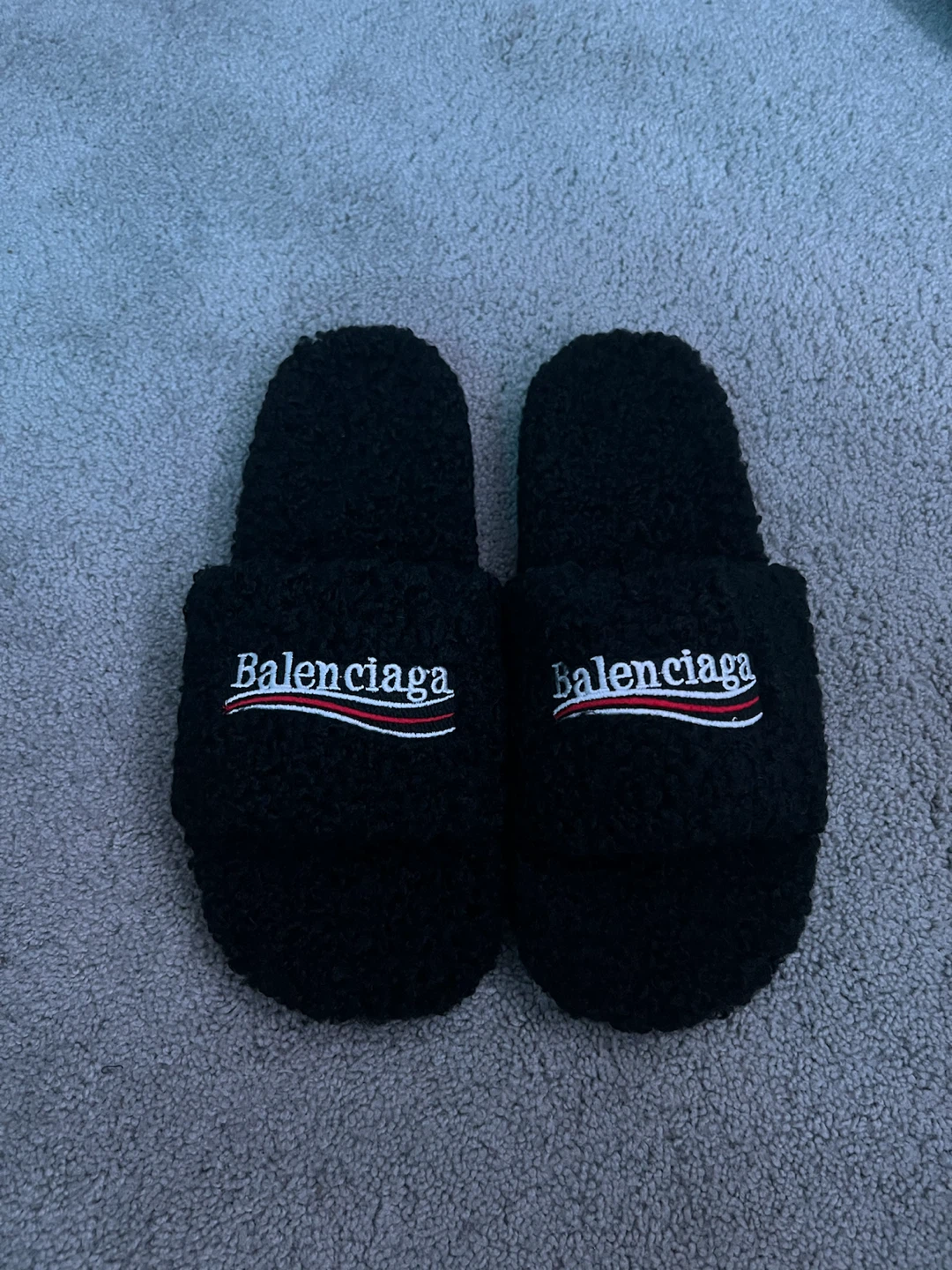 Balenciaga Black Fleece Slippers - photo 3