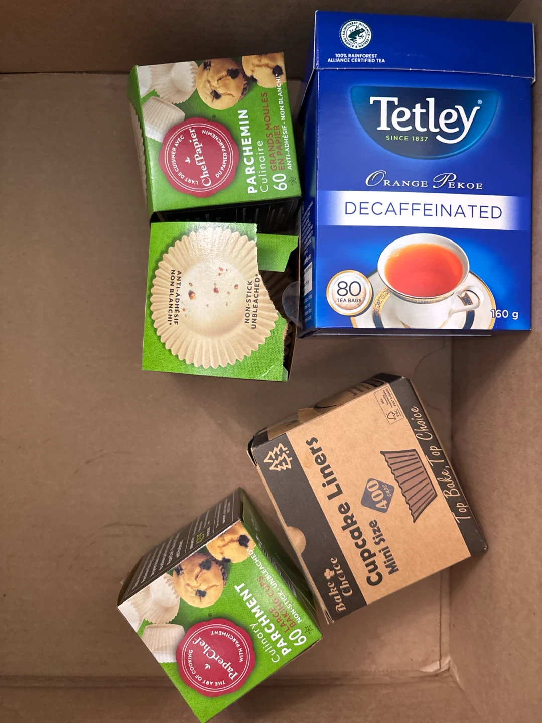 Tetley Orange Pekoe Decaffeinated Tea & Baking Cups