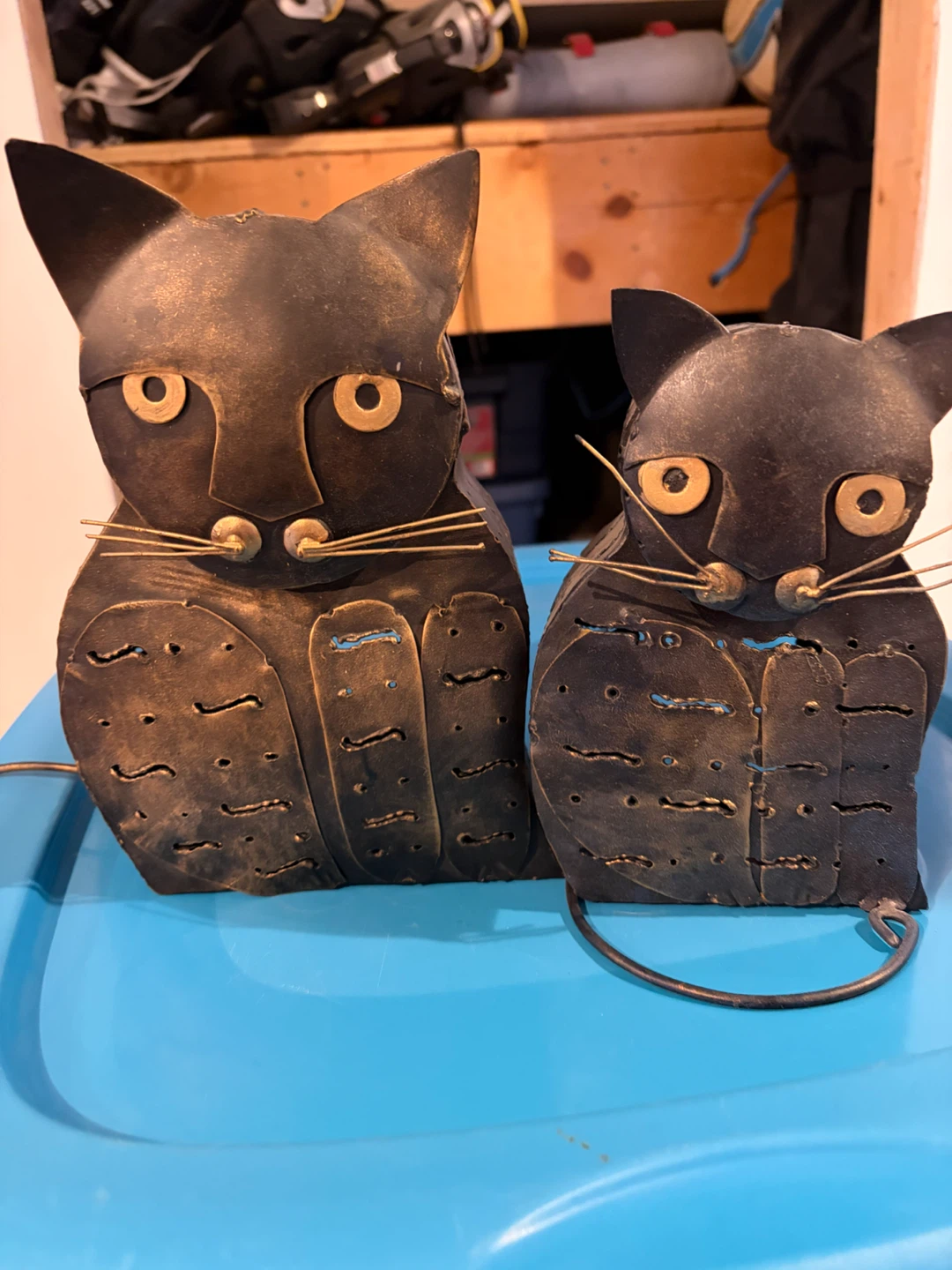 Decorative Metal Cat Figures (Set of 2) - photo 3