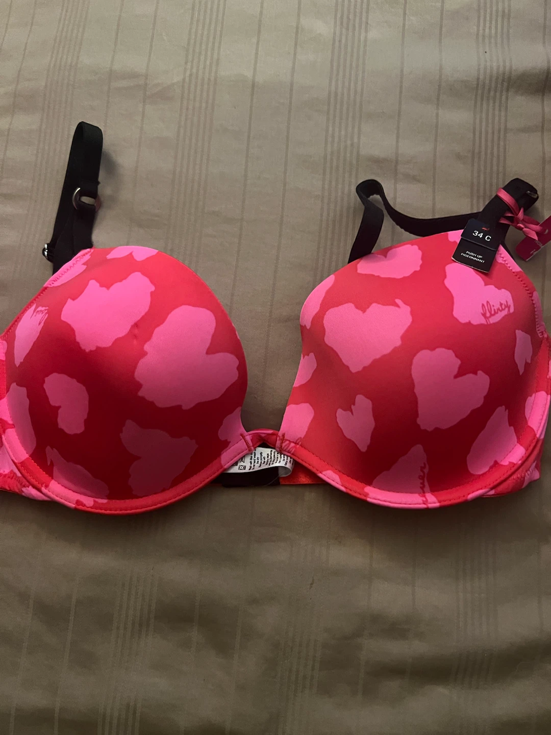 La Senza Flirty Pink Heart Bra 34C