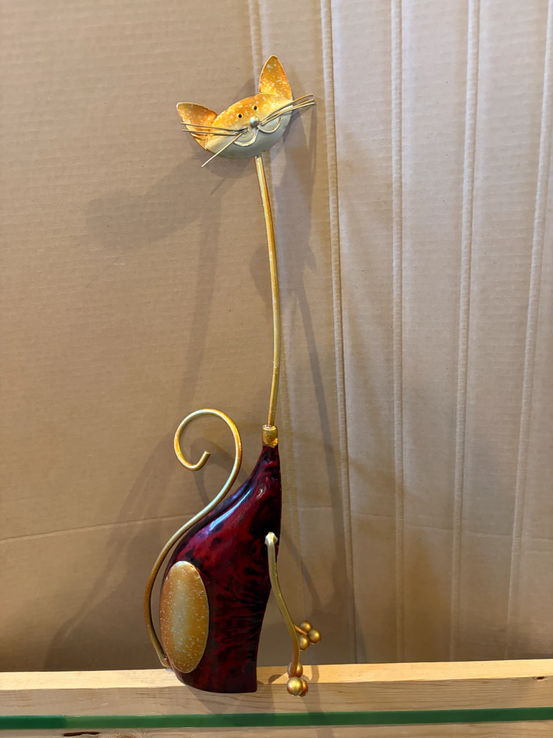 Decorative Metal Cat Figurine