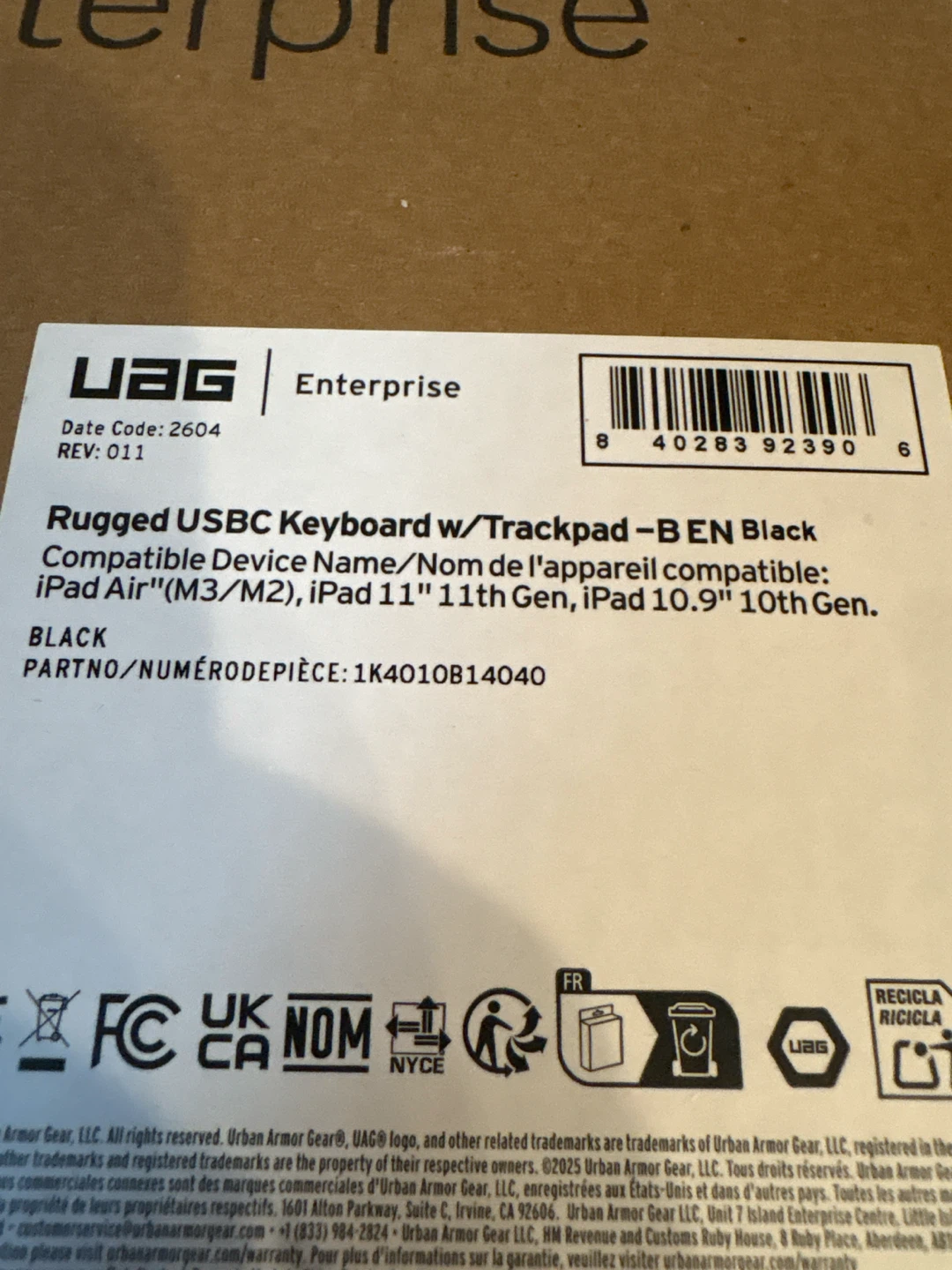 Urban Armor Gear UAG Case for iPad 11" A16 2025 with Keyboard - photo 3