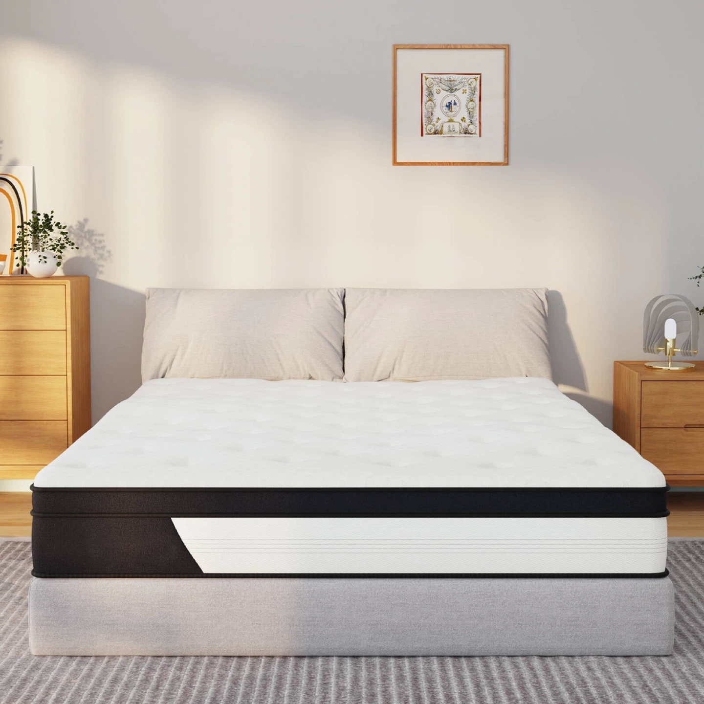 Crayan Full Mattress, 10 Inch Hybrid Mattress in a Box