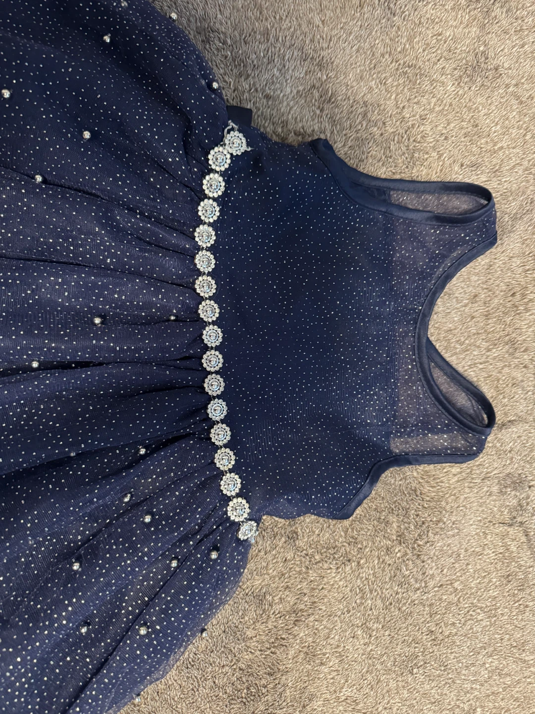 Girls Navy Sparkle Party Dress - photo 2
