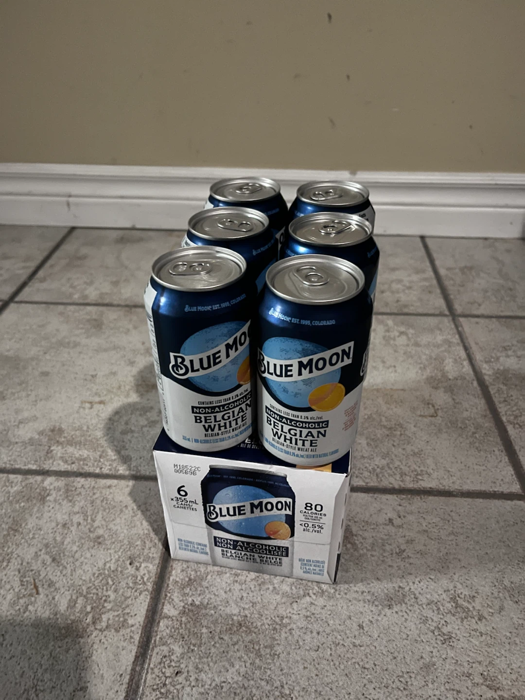 Blue Moon Belgian White Non-Alcoholic Beer 2- 6 x 355mL Cans