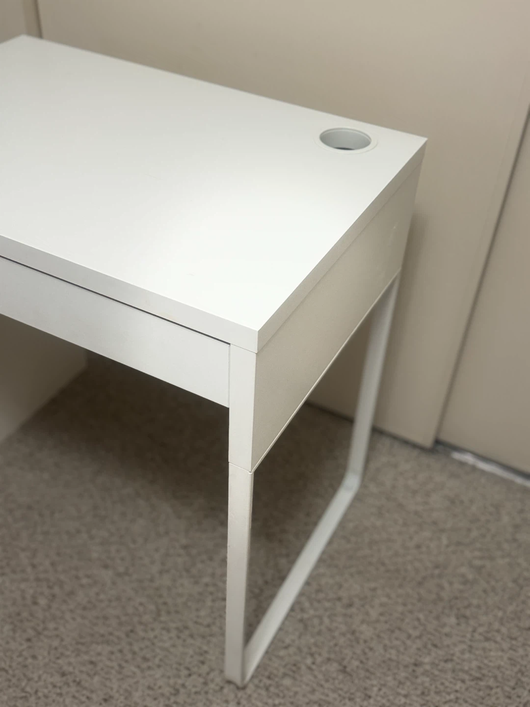 IKEA White Desk with Drawer - photo 3