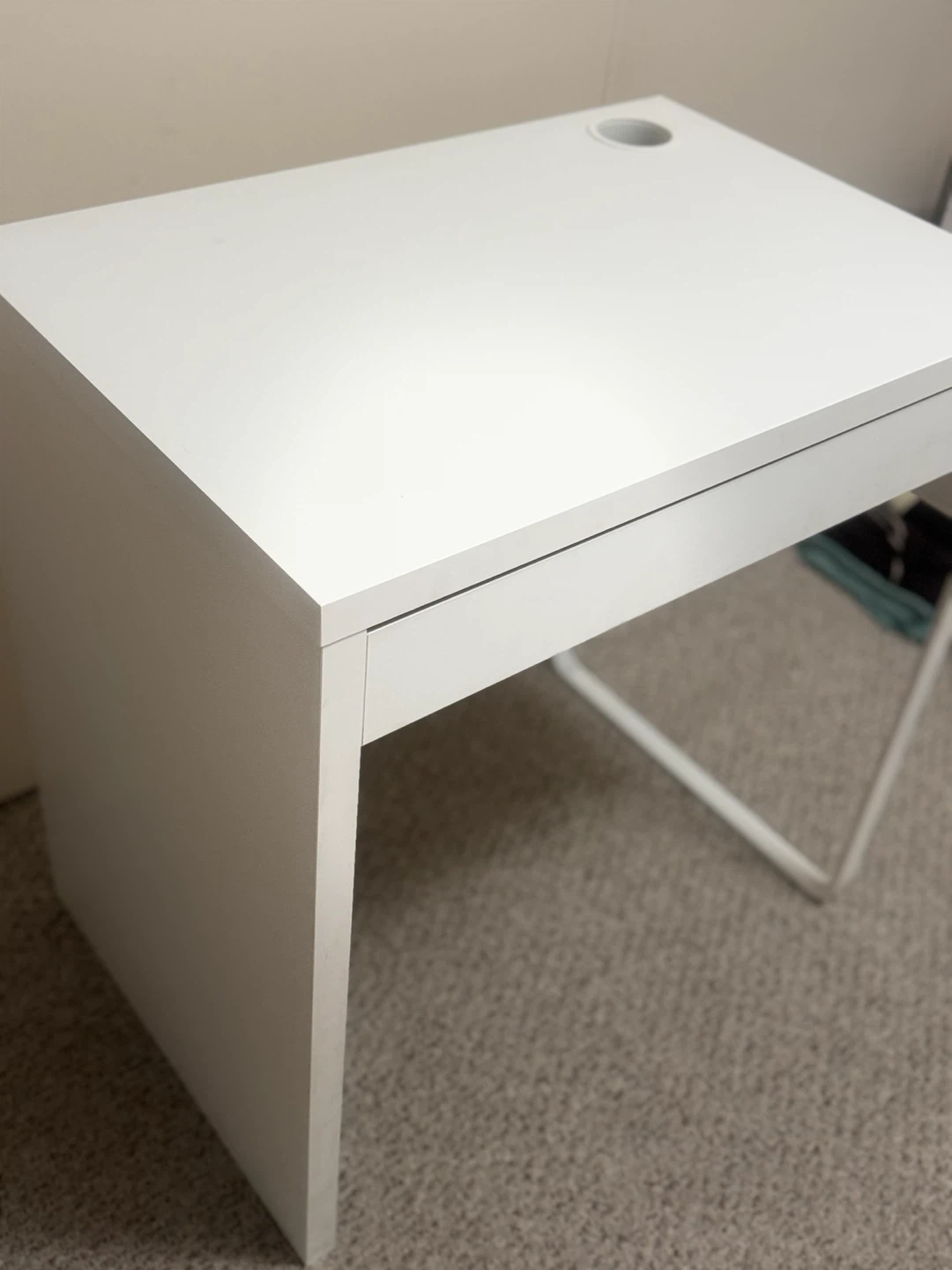 IKEA White Desk with Drawer - photo 4