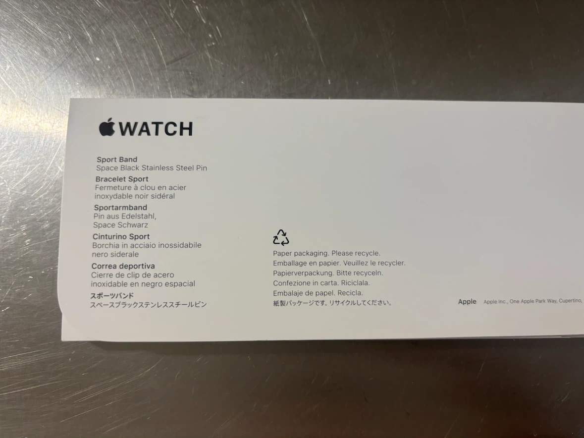 Apple Watch Sport Band - Black, Stainless Steel Pin, 46MM M/L. - photo 3