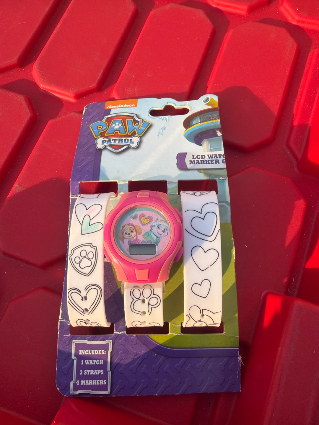 Nickelodeon Paw Patrol LCD Watch with 3 Straps & 4 Markers