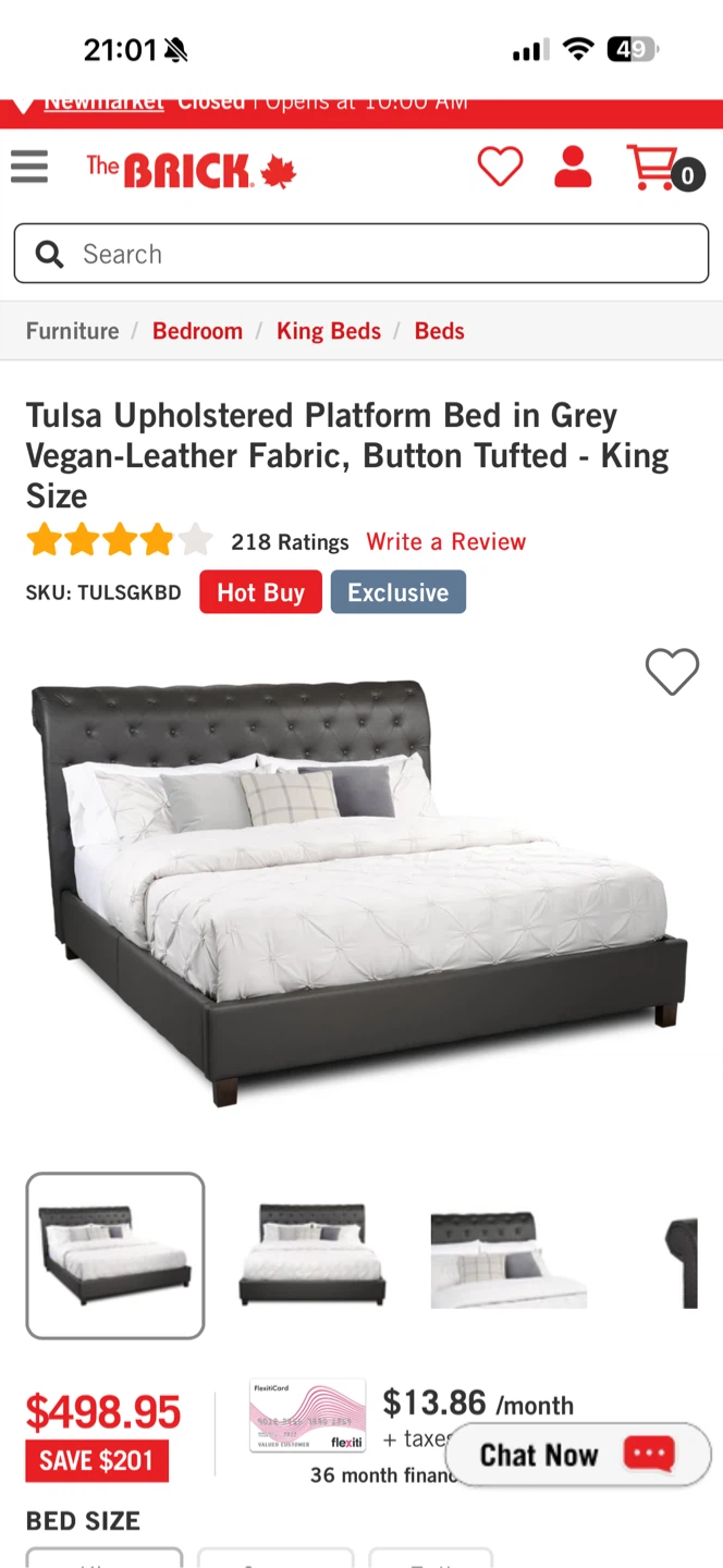 The Brick King Size Tulsa Upholstered Platform Bed - photo 5