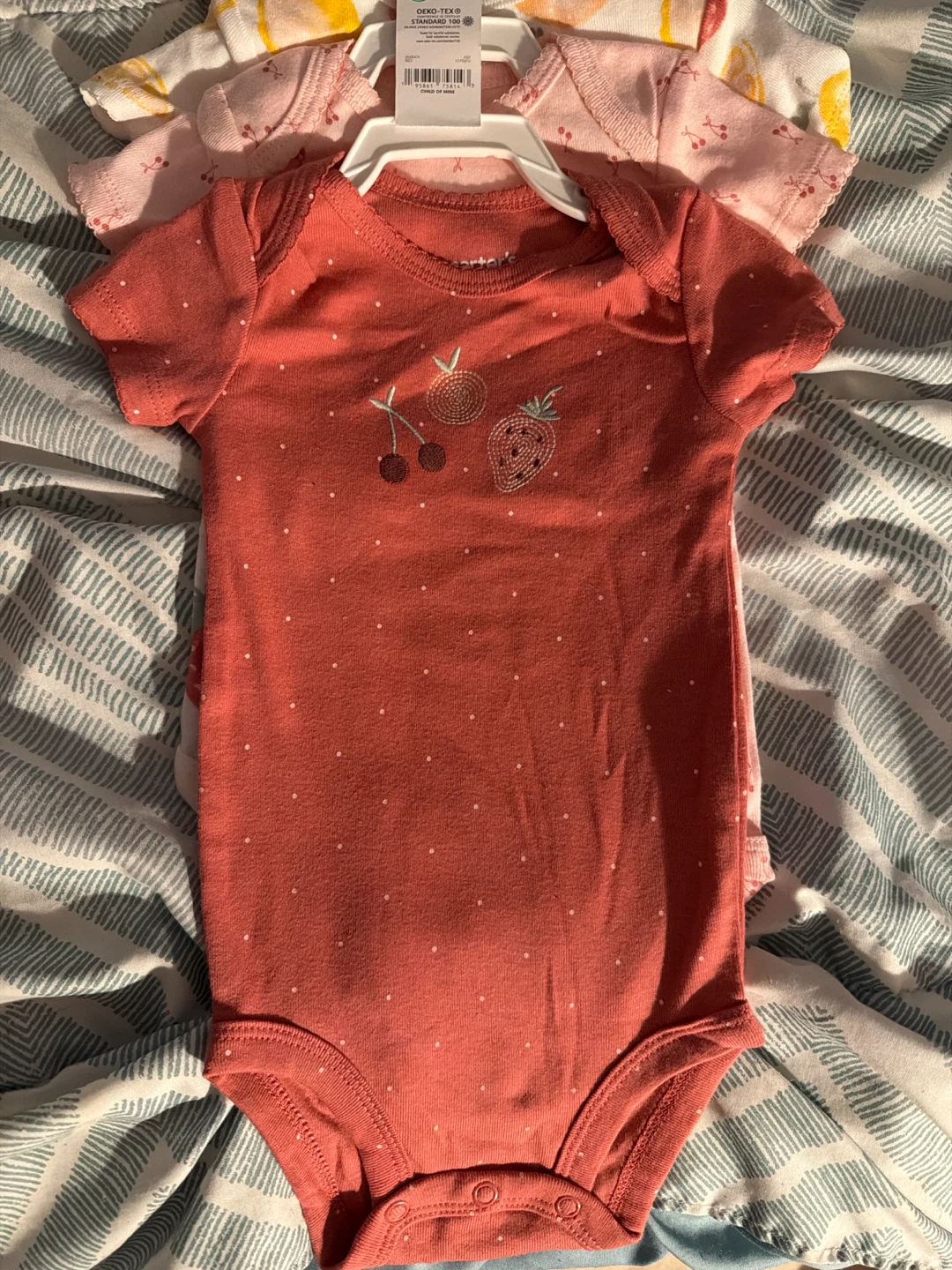 Carter's Baby Bodysuits 3-Pack - Fruit Print & Dots