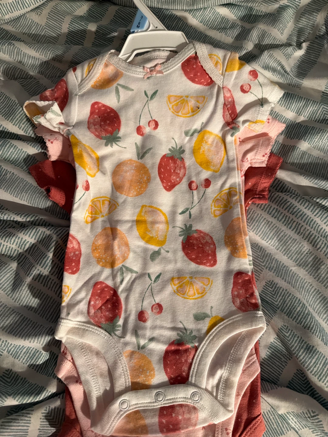 Carter's Baby Bodysuits 3-Pack - Fruit Print & Dots - photo 3