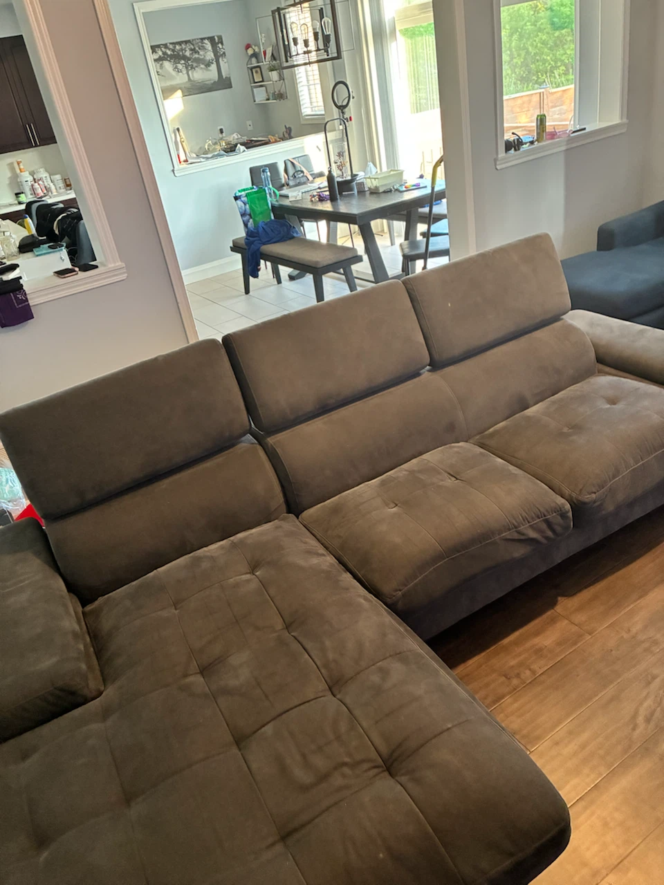Grey Sectional Sofa with Chaise - photo 2
