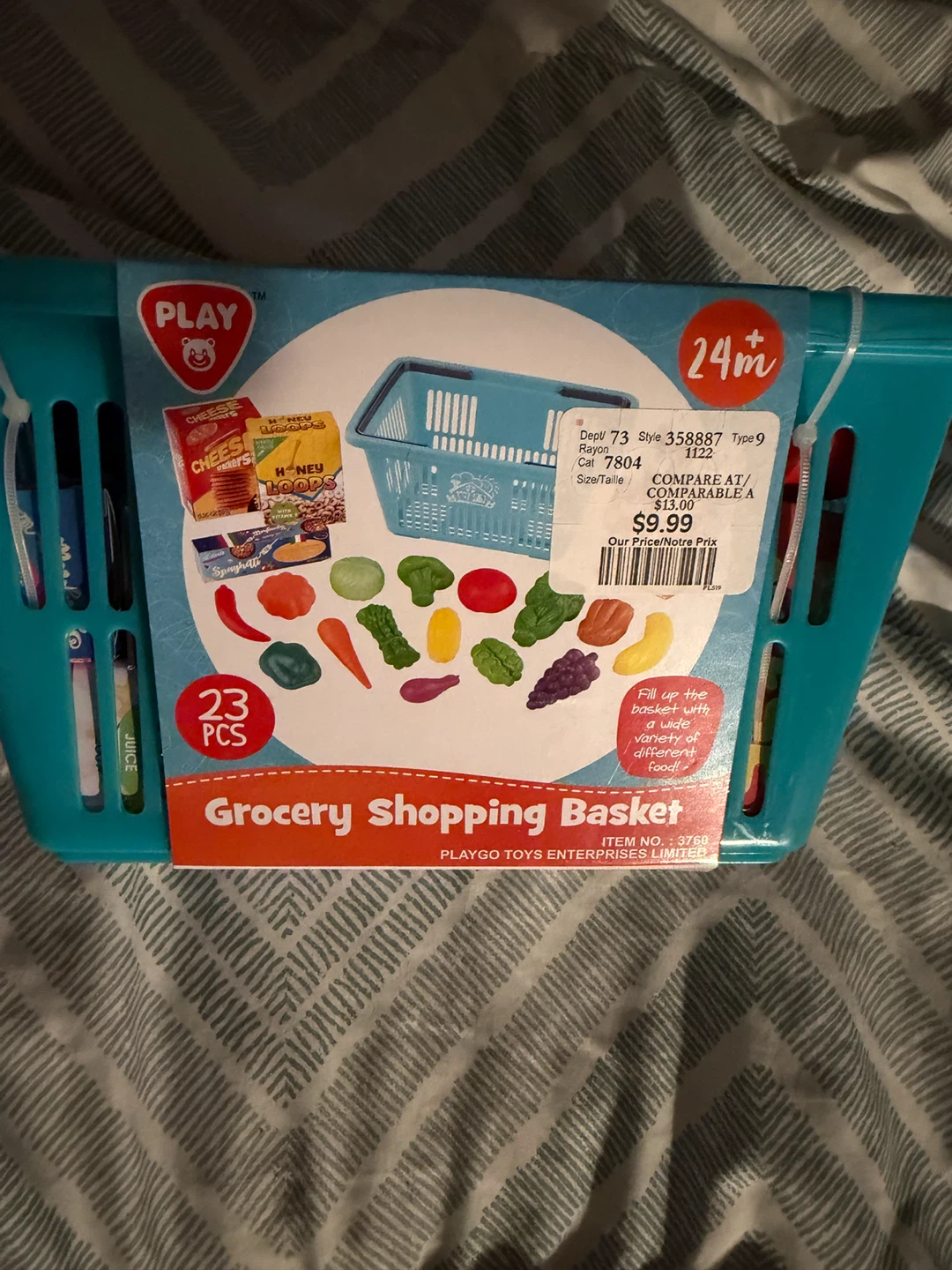 Play Grocery Shopping Basket with Pretend Food - photo 3
