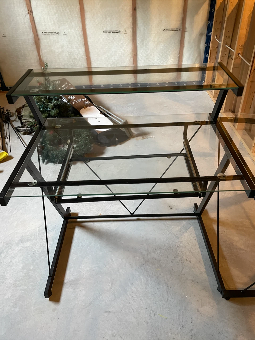 Glass L-Shaped Computer Desk - photo 2
