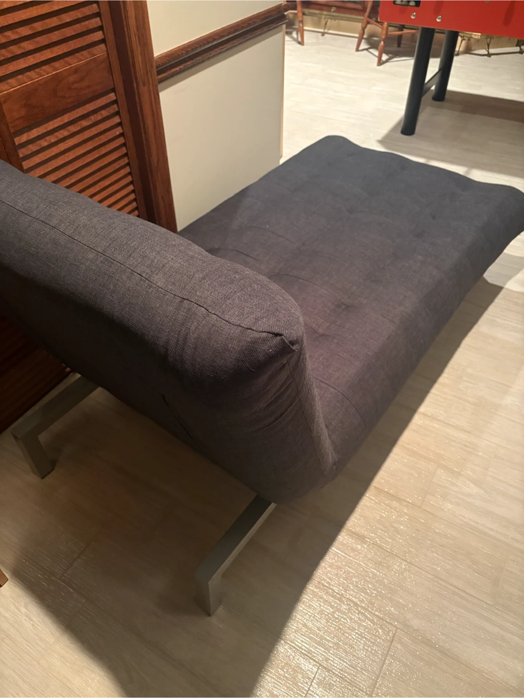 Dark Grey Tufted Chaise Lounge - photo 2
