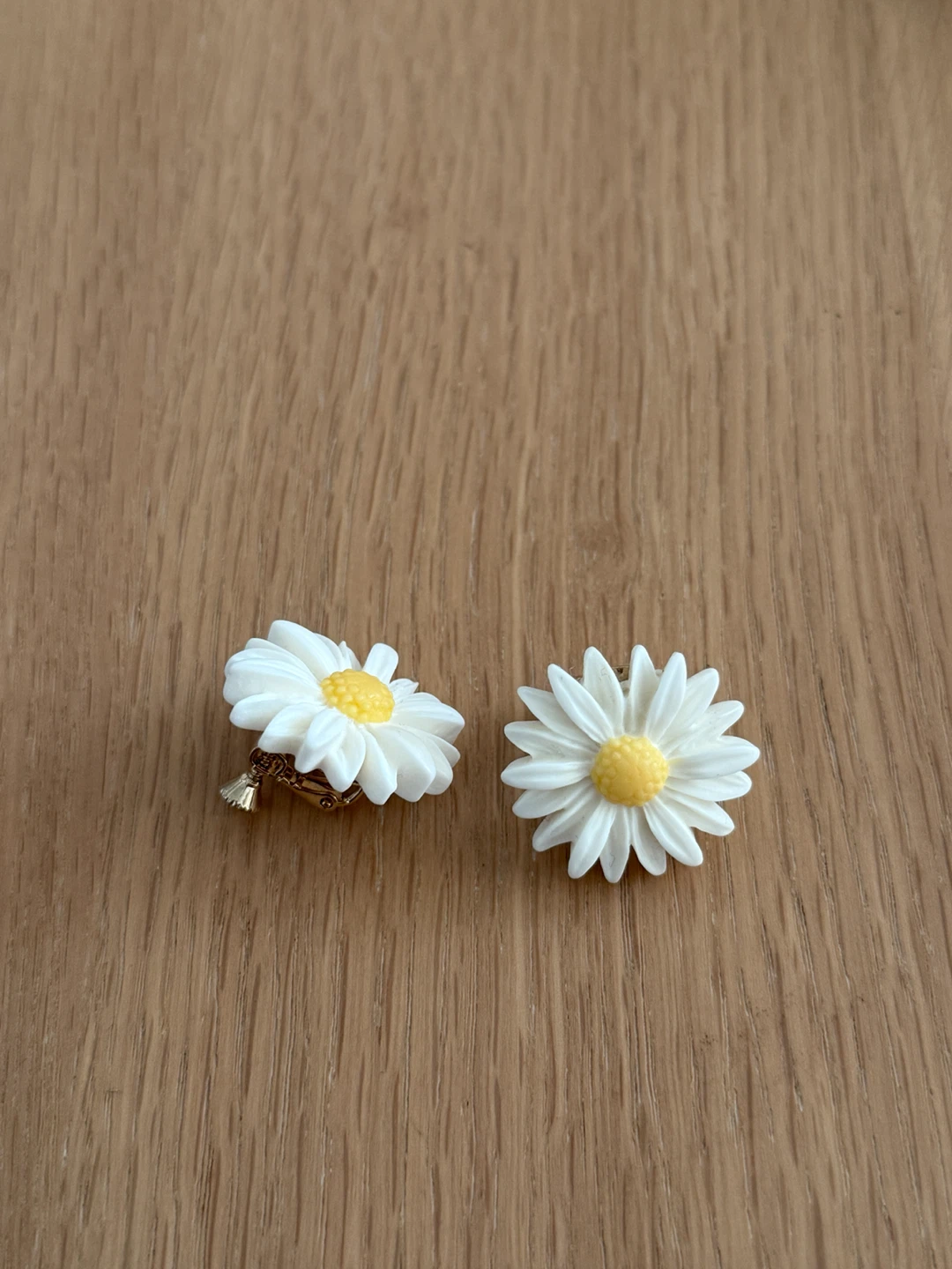 Daisy Flower Clip-On Earrings