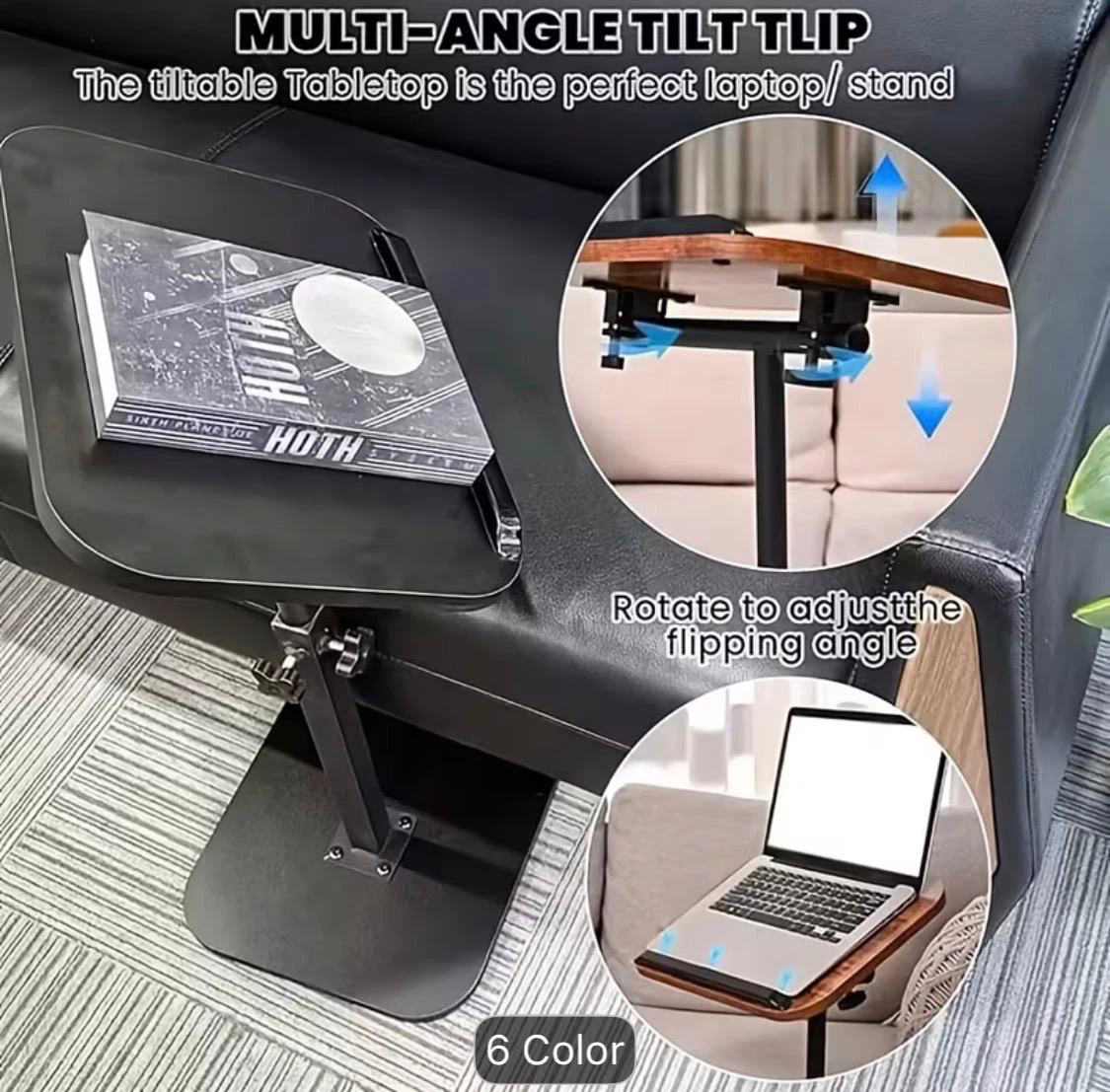 Adjustable Laptop Table with 360 Rotation - photo 3