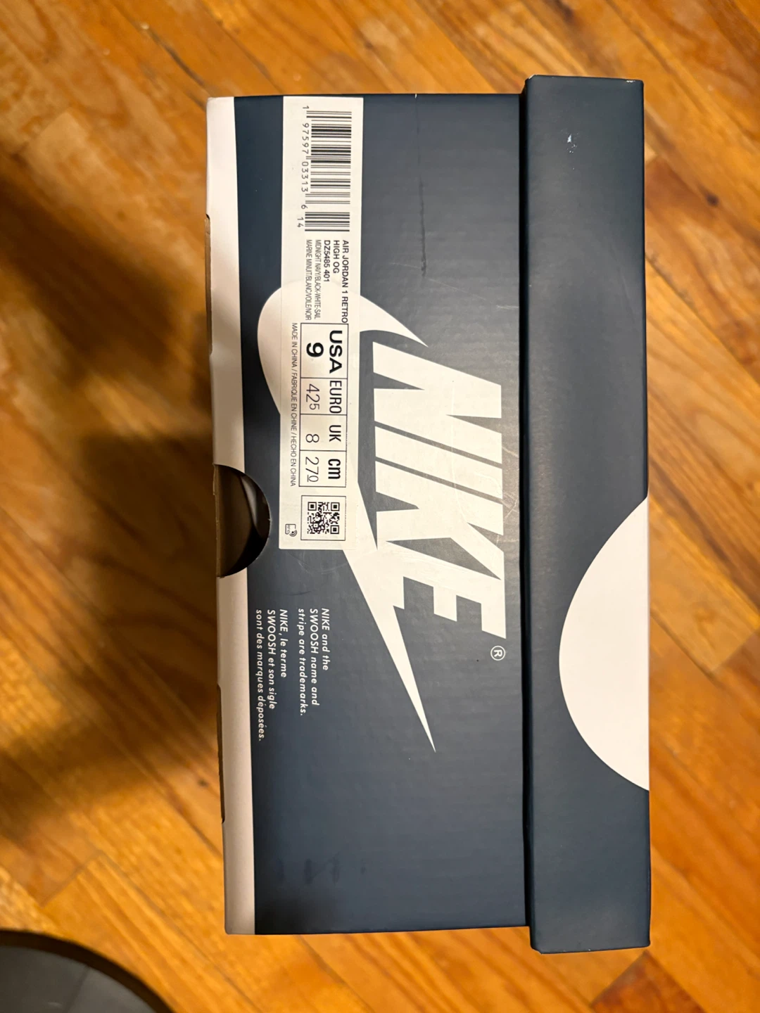 Nike Air Jordan 1 High OG "Midnight Navy" Size 9 - photo 3