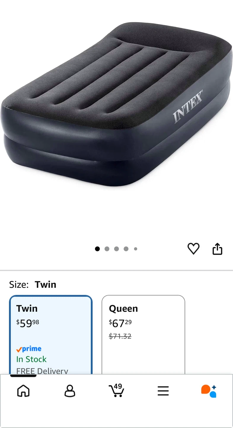 Intex Pillow Rest Raised Air Mattress - photo 2