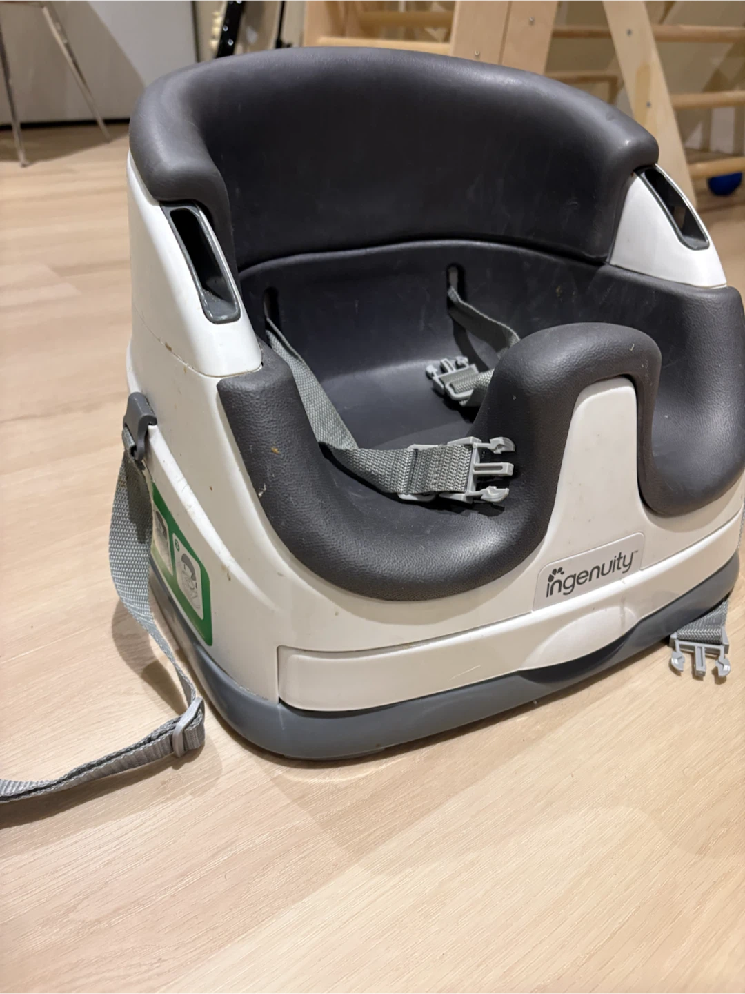Ingenuity SmartClean Toddler Booster Seat – Slate Grey