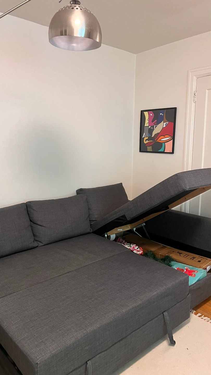 IKEA Sectional Sofa Bed with Storage - Dark Grey - photo 3
