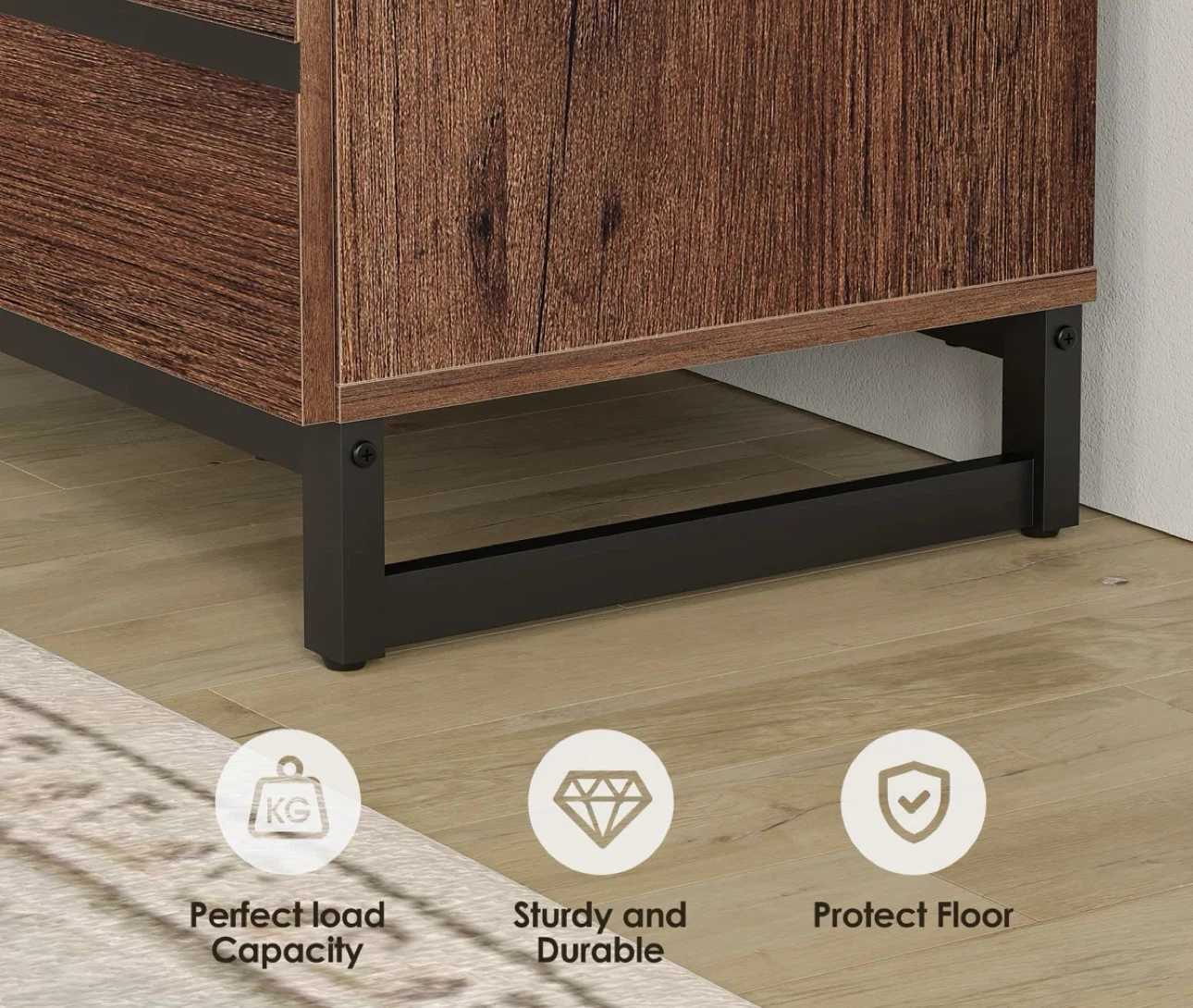 94.5" W 9-Drawer Double Dresser with Metal Base - photo 4