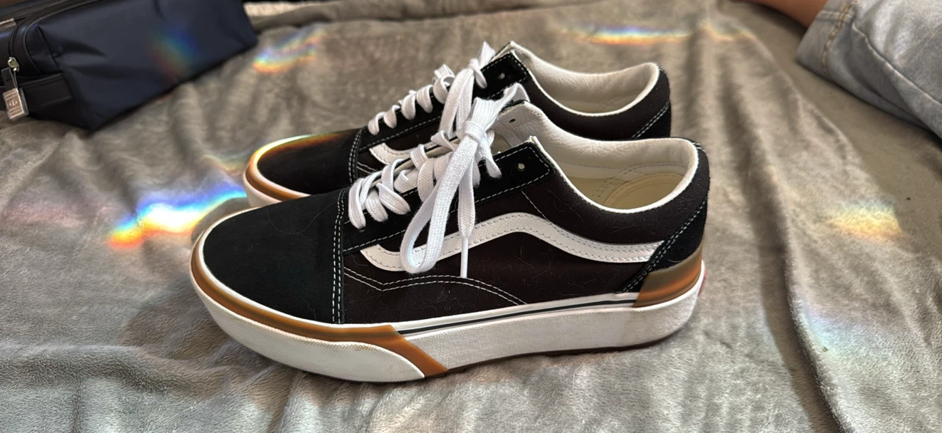 Vans Old Skool Platform "Stacked" Black White Shoes - photo 2