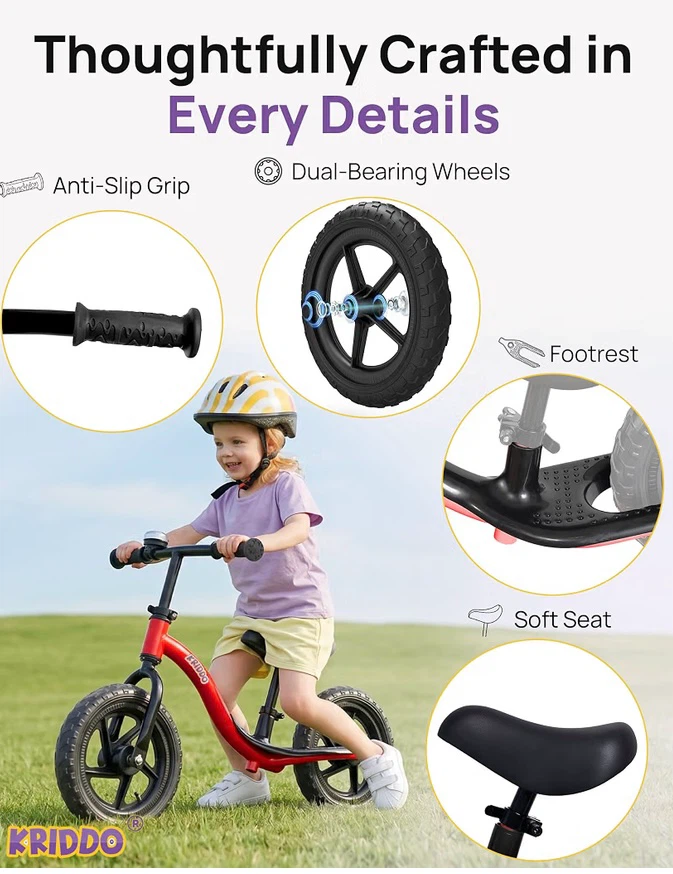Kriddo toddler balance bike - photo 4