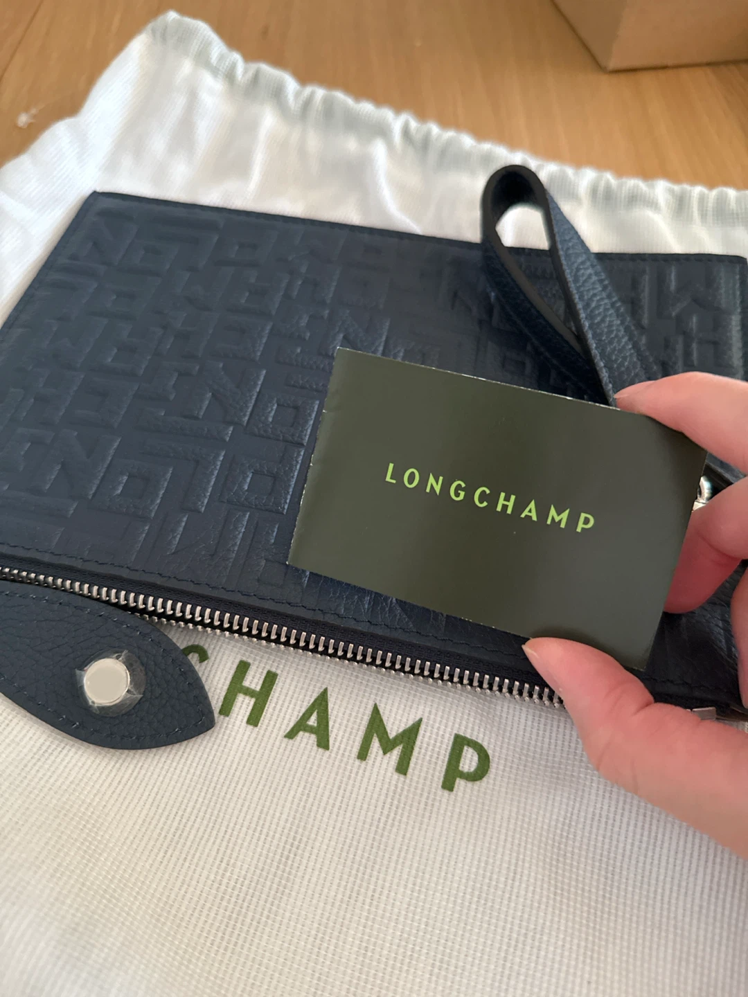 Longchamp Le Pliage Pouch Clutch Navy Blue - photo 3