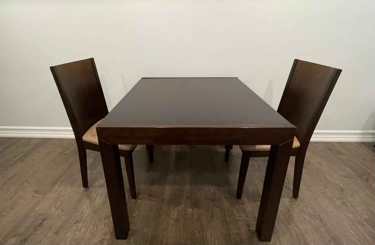 Dark Brown Dining Table with 4 Chairs - photo 2