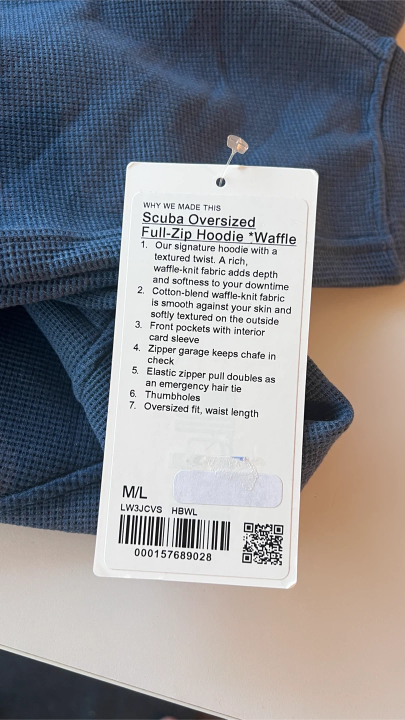 (NEW) Lululemon Waffle Scuba Hooded M/L - photo 5