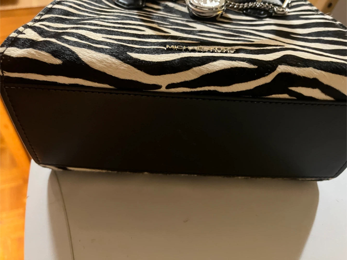 New Michael Kors Zebra Print Satchel Handbag - photo 2