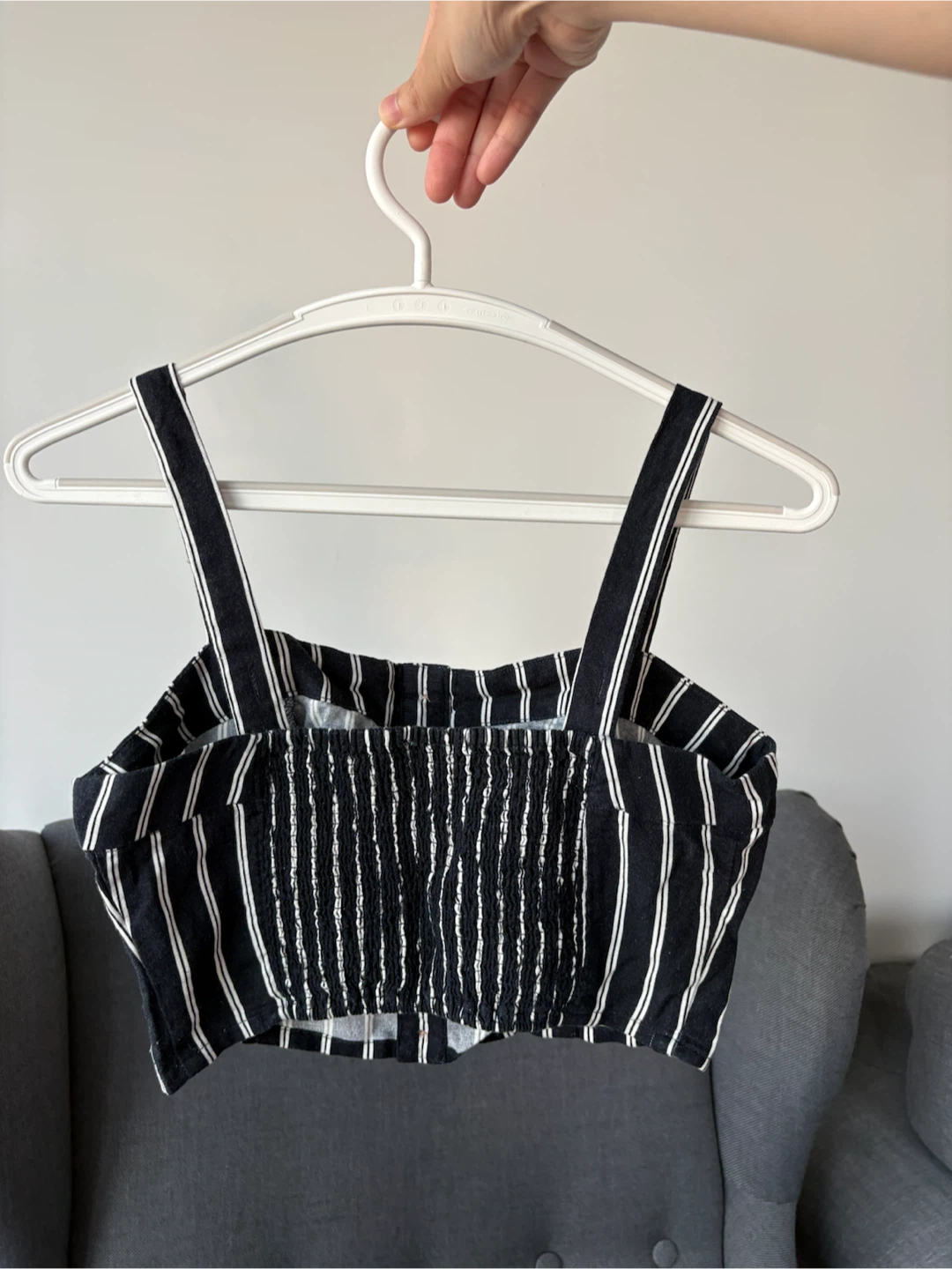 Garage Black and White Striped Crop Top - photo 2