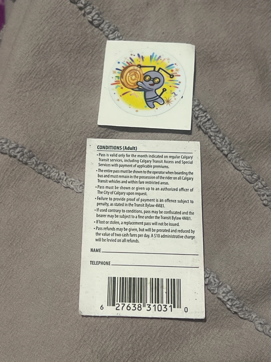 Calgary Transit Adult Monthly Pass - July 2026 - photo 2