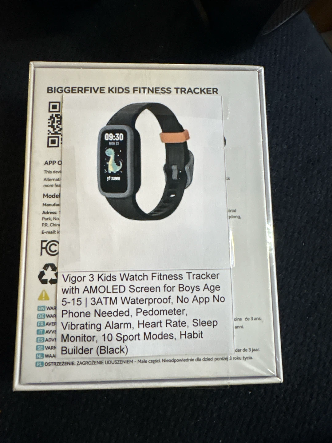 BIGGERFIVE Vigor 3 Kids Fitness Tracker Watch