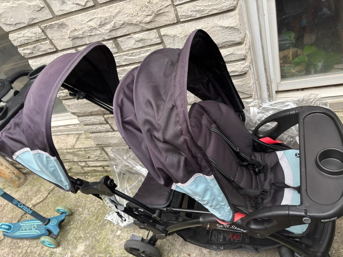 Baby Trend Sit N' Stand Double Stroller - Desert Blue