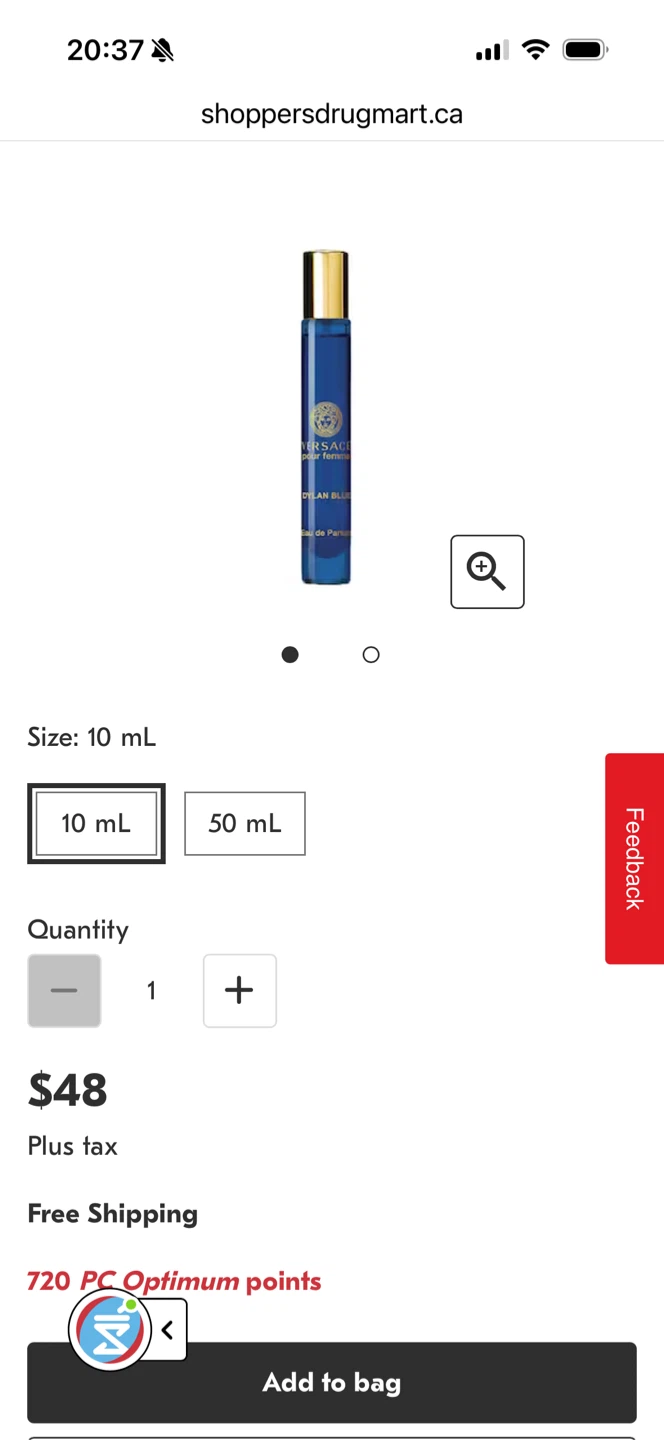Versace Pour Femme Dylan Blue Eau de Parfum Rollerball 10 mL - photo 2