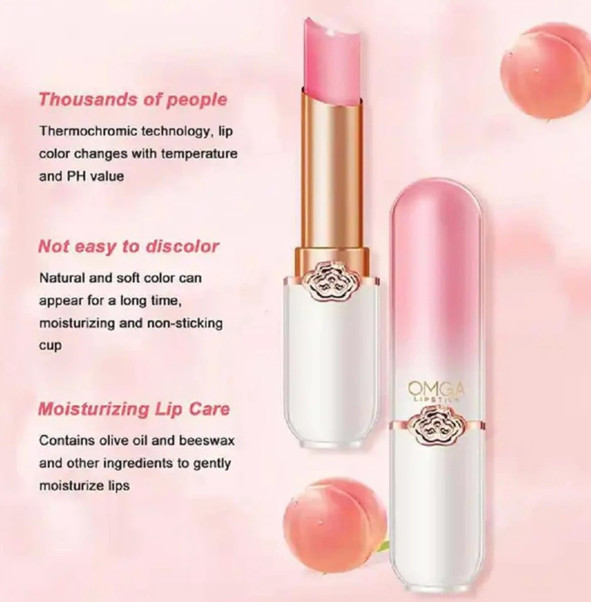 OMGA Peach Kiss Lipstick - photo 4