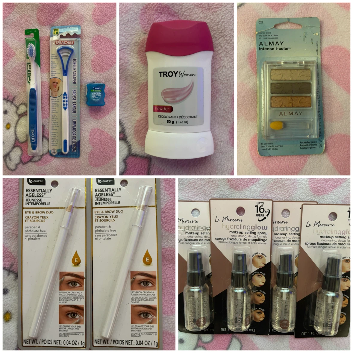 Oral Care/Deodorant/Eyeshadows/Eye & Brow Pencils/Setting Sprays