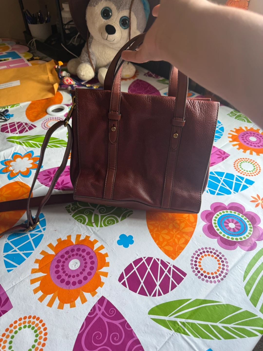 Fossil Leather Handbag