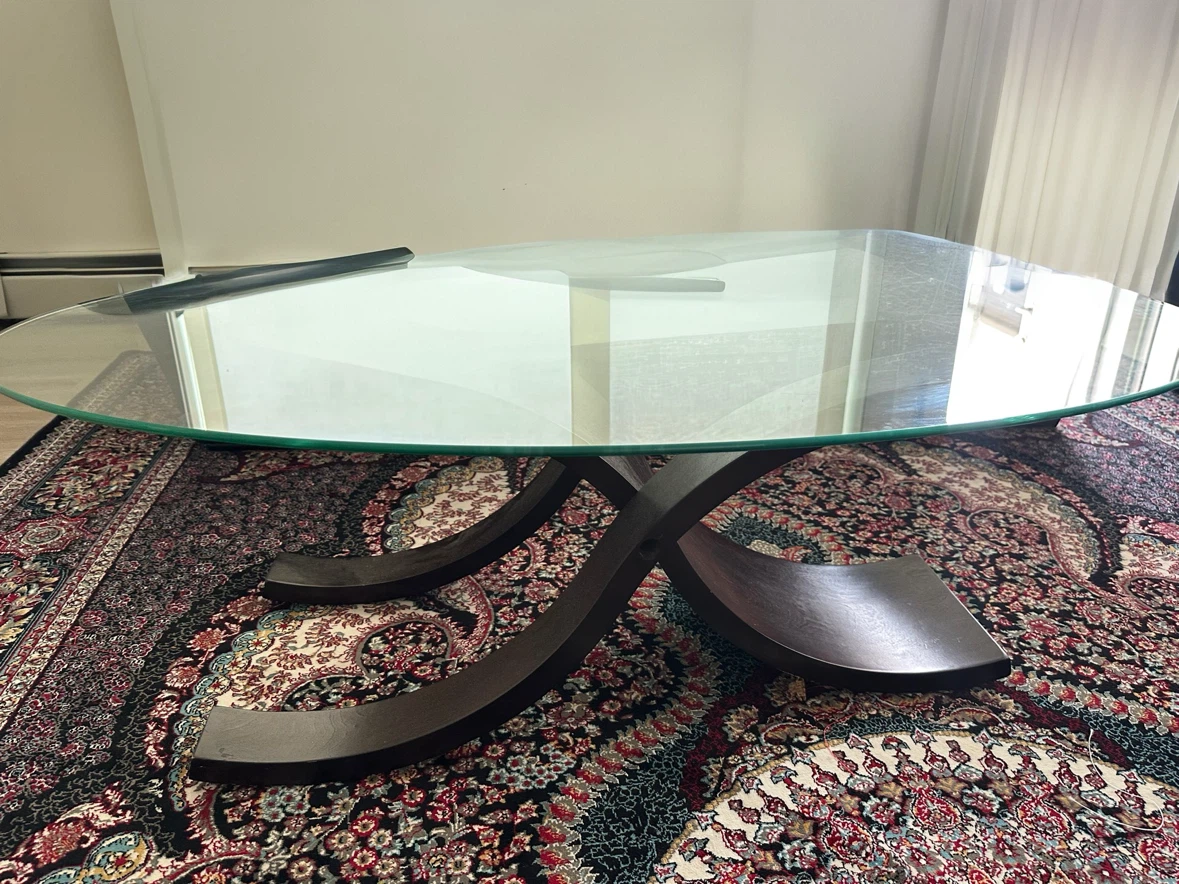 Glass top coffee and end table set - photo 2